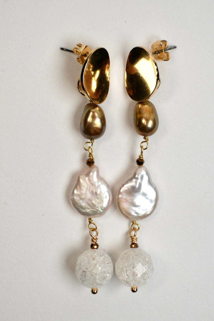 3 stones  earrings