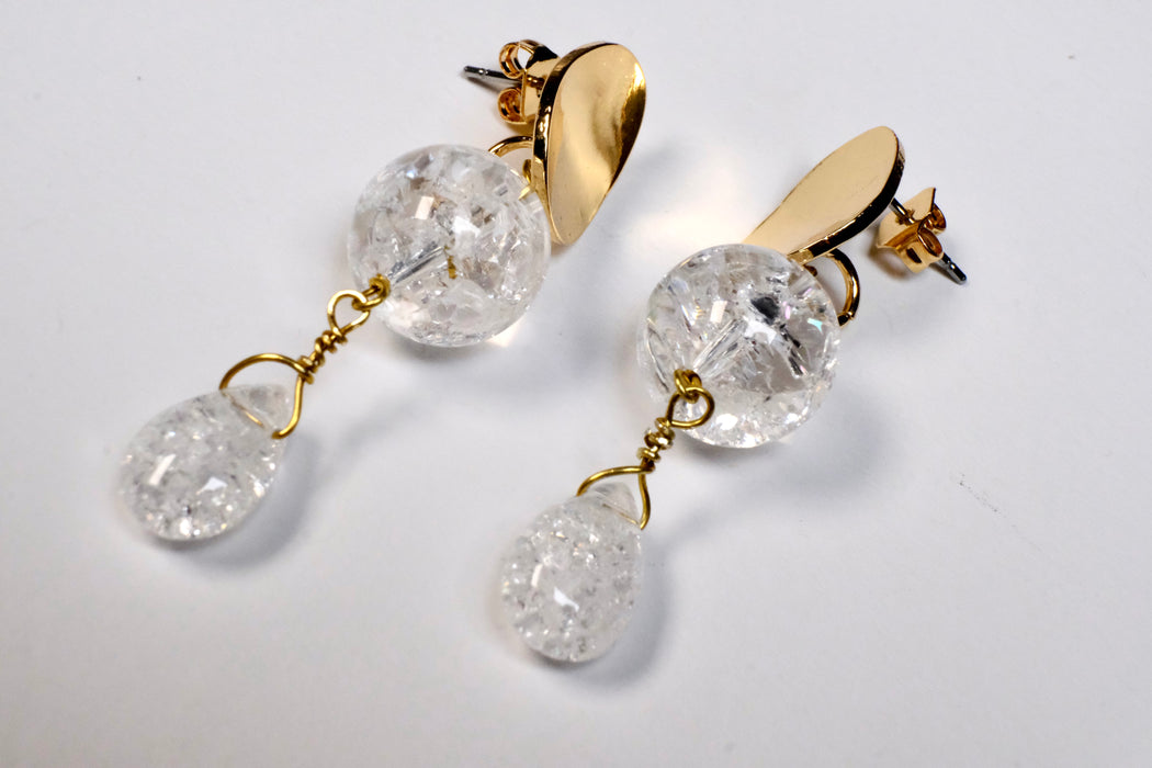 Rock crystal earrings
