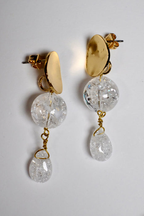 Rock crystal earrings